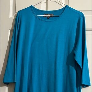L&B brand; turquoise tunic; size small